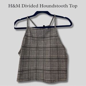H&M Divided Plaid Houndstooth Holiday Top